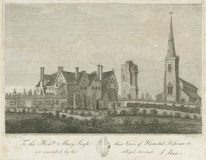 Hamstall Ridware - Church and Manor House by Stebbing Shaw