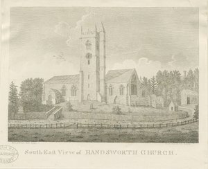 Handsworth Church (engraving) by Stebbing Shaw