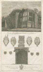 Tixall Hall - Gothic Window and Heraldic Antiquities by Stebbing Shaw