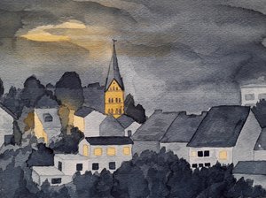 Bad Honnef at Night by Steegs Art Karin