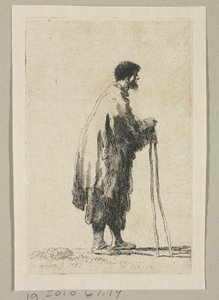 Beggar in Profile Facing Right