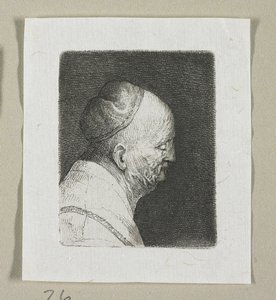 Head of an Old Man in Profile Facing Right