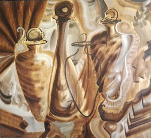 Elegant Sepia Bottles
