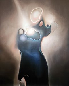 Ethereal Blue Figure by Stefano Mazzolini