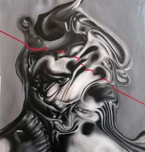 Surreal Distorted Face by Stefano Mazzolini