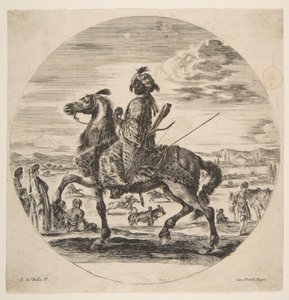 A Moorish Horseman Facing the Left, Standing and Seated Turks in the Middle Ground, ca. 1651 by Stefano della Bella