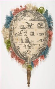 A Fan with a Rebus on Love on One Side, Fortune on the Other