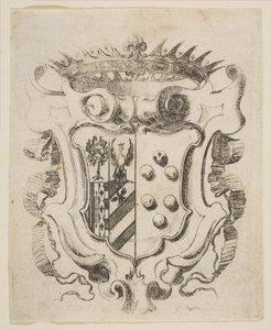Arms of the Medici with Della Rovere by Stefano della Bella