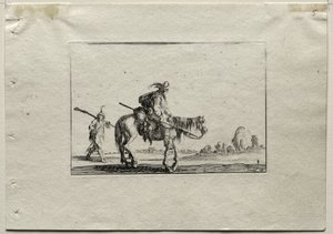 Caprices: Mounted Soldier and Foot Soldier by Stefano della Bella