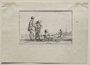 Caprices: Two Standing Beggars and a Cripple by Stefano della Bella