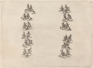 Cavaliers Fighting in Two Columns by Stefano della Bella