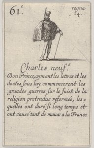Charles IX, the Good Prince, from Game of the Kings of France, 1644 by Stefano della Bella