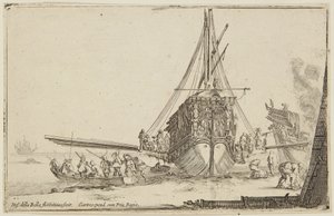 Embarking (Various Figures) by Stefano della Bella