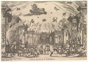 Fifth Scene, the Inferno, from The Marriage of the Gods by Stefano della Bella