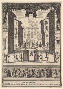 Frontispiece for the comedy The Buffoons by Stefano della Bella