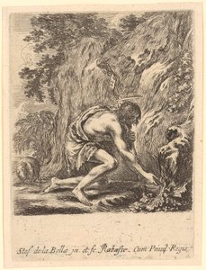 John the Baptist Drawing Water from a Spring by Stefano della Bella