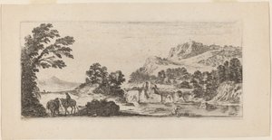 Landscape with Bridge by Stefano della Bella