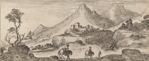 Landscape with Castle by Stefano della Bella