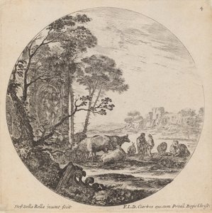 Landscape with Roman Ruins, 1646 by Stefano della Bella