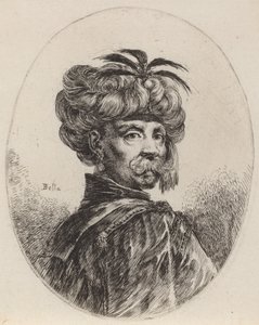 Moor in a Turban Trimmed with Five Feathers by Stefano della Bella