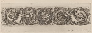 Ornamental Frieze with Cupid and Psyche by Stefano della Bella