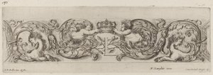 Ornamental Frieze with Letter L Louis XIV, probably 1648 by Stefano della Bella