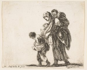 A Beggar Woman with Three Children
