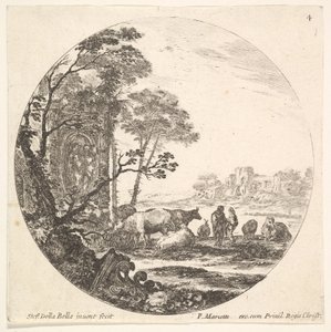 Plate 4: A Corinthian Capital on the Ground, ca. 1643-48 by Stefano della Bella