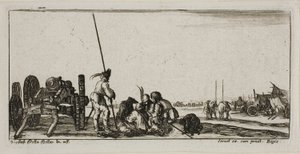 Plate Nine from Drawings of Several Movements by Soldiers by Stefano della Bella