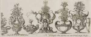 Plate Three from Collection of Various Vases by Stefano della Bella
