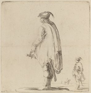 Pole Holding a Hatchet with His Left Hand by Stefano della Bella