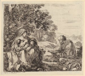 Rest on the Flight into Egypt by Stefano della Bella