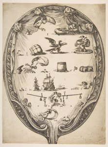 Screen with Rebus of Fortune, ca. 1639 by Stefano della Bella