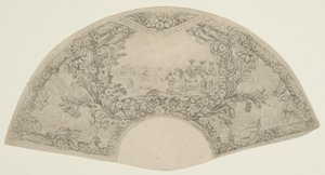 Stag Hunt in Fan Shape by Stefano della Bella