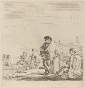 Standing Sailor Talking with a Seated Levantine by Stefano della Bella