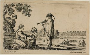 Standing Violinist, from Diverse Figures from the Countryside by Stefano della Bella