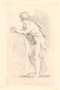 Study of a Standing Young Man with Closed Hands, Facing Left by Stefano della Bella