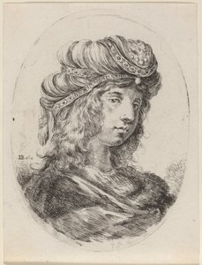Sultaness in a Banded Turban, Turned to the Right by Stefano della Bella