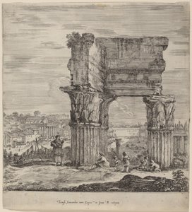 Temple of Concord and Roman Forum by Stefano della Bella