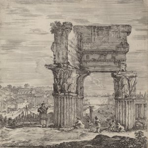 Temple of Concord and Roman Forum by Stefano della Bella