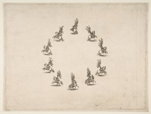 Ten Cavaliers Forming a Circle by Stefano della Bella