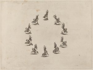 Ten Cavaliers in a Circle by Stefano della Bella