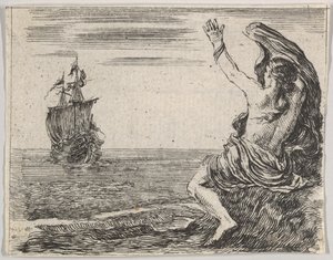 Theseus and Ariadne, from Game of Mythology, 1644 by Stefano della Bella