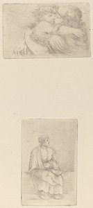Two Children Embracing; Seated Ecclesiast