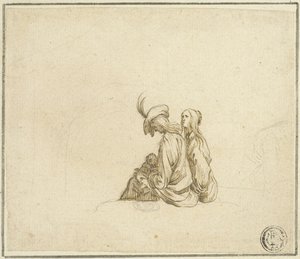 Two Gypsy Women with Child by Stefano della Bella