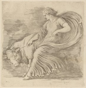 Woman with a Young Bull by Stefano della Bella
