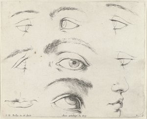 Seven Eyes, Two Mouths, and a Nose (The Principles of Drawing) by Stefano della Bella