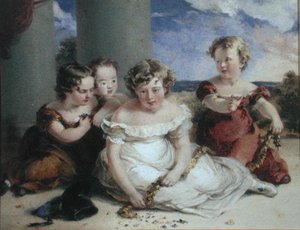 Children Making a Garland by Stephan Poyntz Denning