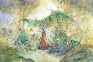 Fairy and Forest Dragon by Stephanie Law