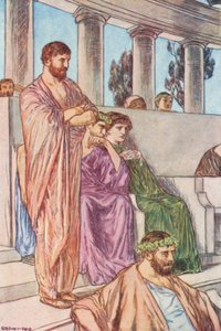A Greek Audience at a Theatre
